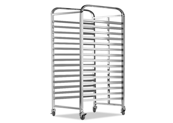 RK Bakeware China- 20 Pan End Load Bun / Sheet Pan Rack de aço inoxidável - montado