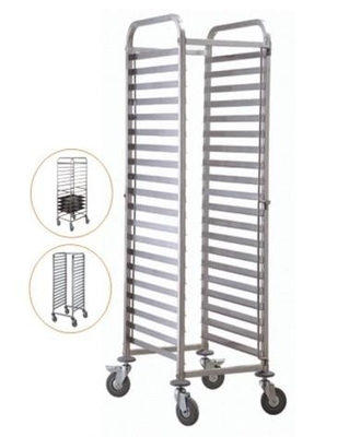 RK Bakeware China-Z Frame Nesting Trolley de cozimento de aço inoxidável Rack de forno duplo para padarias por atacado