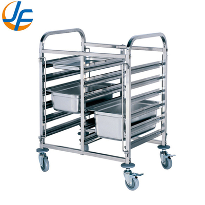 Trolley de aço inoxidável removível de 4 rodas