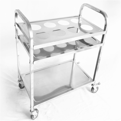 Trolley removível de aço inoxidável de alta qualidade com quatro rodas