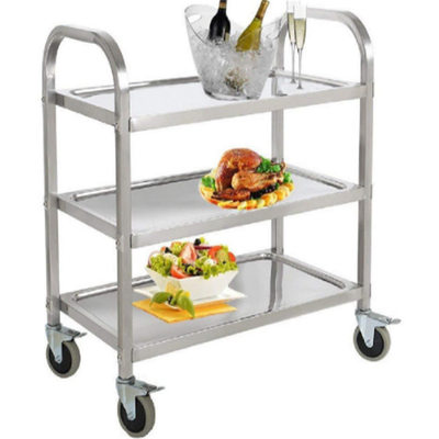 RK Bakeware China Foodservice NSF Winco Suc-30 Trolley de alimentos de aço inoxidável de 3 camadas