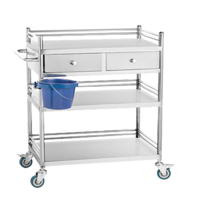 RK Bakeware China Hospital Médico Vestido Carrinho de aço inoxidável Carrinho cirúrgico com gavetas