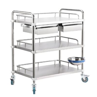 RK Bakeware China Hospital Médico Vestido Carrinho de aço inoxidável Carrinho cirúrgico com gavetas