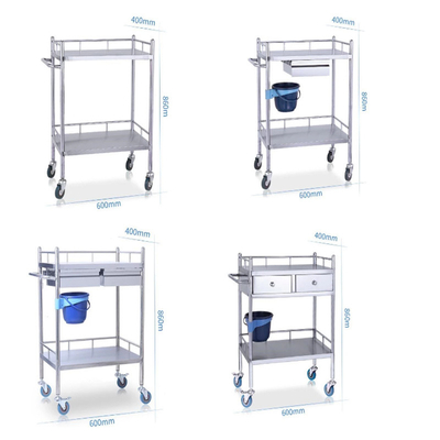 RK Bakeware China Foodservice NSF Carrinho médico hospitalar de aço inoxidável com gavetas