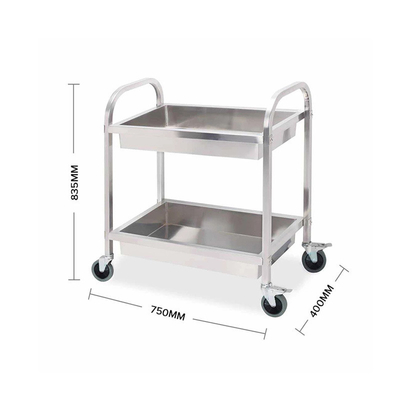 RK Bakeware China Foodservice NSF Double Line Tray Rack Trolley Trolley da padaria de aço inoxidável