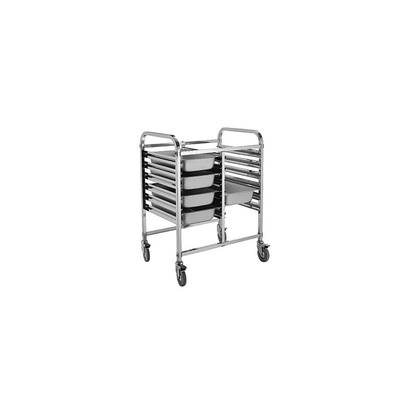 RK Bakeware China Foodservice NSF Double Line Tray Rack Trolley Trolley da padaria de aço inoxidável
