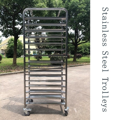 Rk Bakeware China-Aço inoxidável Flatpack Rack Trolleys projetado para 16 Inch &amp; 18 Inch Tray